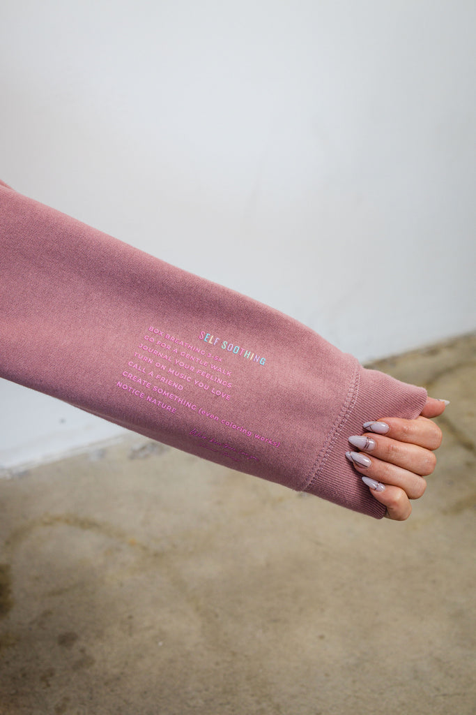 sweatshirt for mental health self soothing sleeve